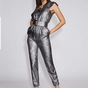 Gabrielle Union NYC Silver Jumpsuit